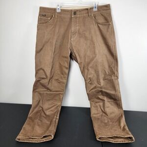 Kuhl Rydr Mens 40x32 Patina Dye Brown Work Hiking Outdoor Jeans Distressed